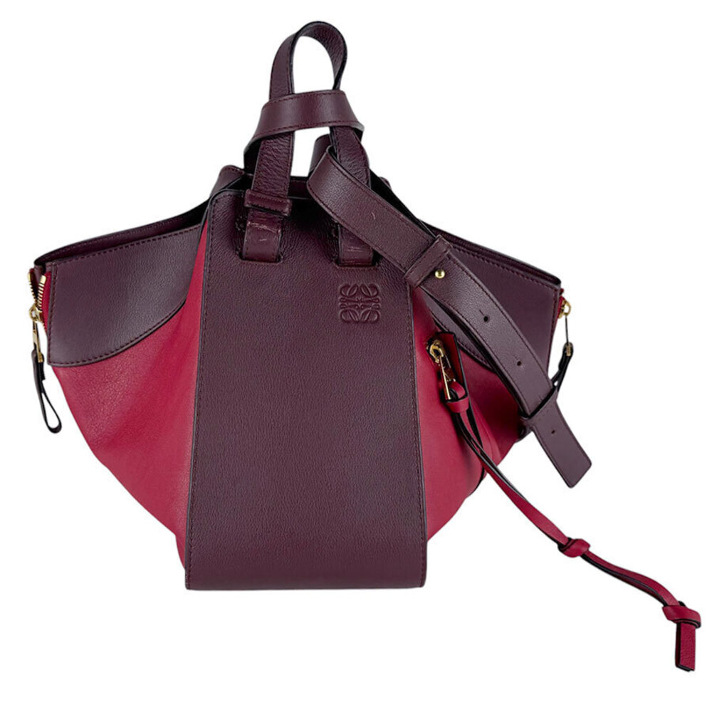 Loewe Hammock Shoulder Bag Leather Red Bordeaux Purple